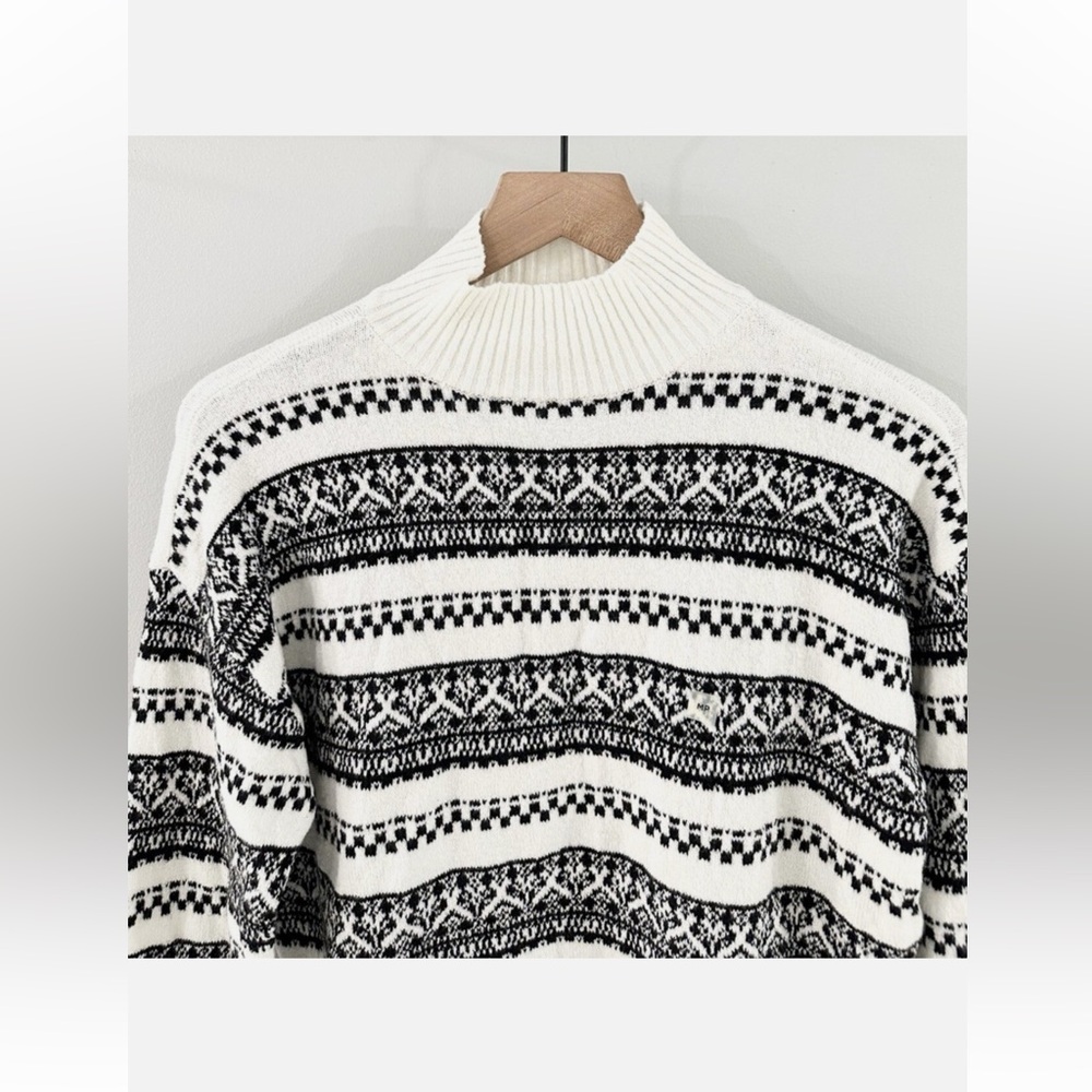 LOFT Black and White Turtleneck Sweater - Picture 2 of 5